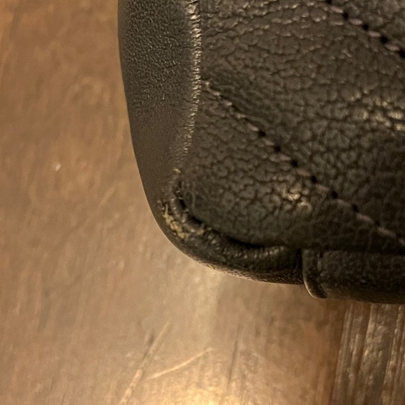 YSL Sheepskin Matelasse Chevron Monogram Medium College Bag - Picture 7 of 12